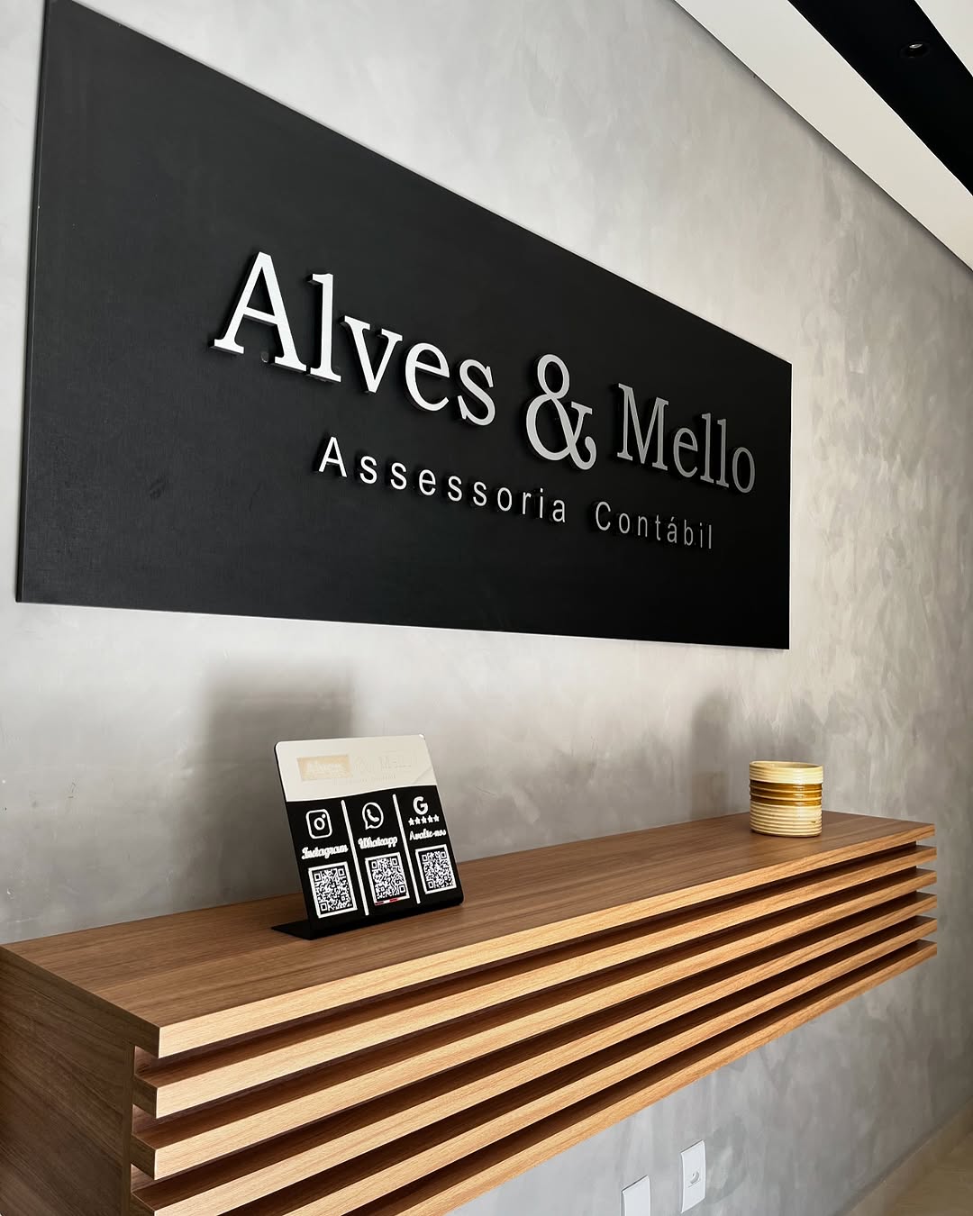 Recepção do escritório Alves & Mello em Sorocaba